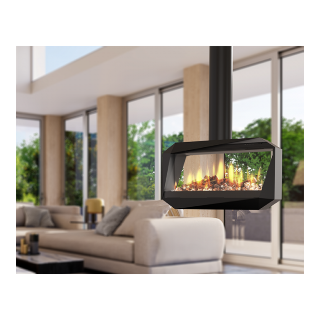 GD1-A See through Hanging-mounted E-fireplace 3